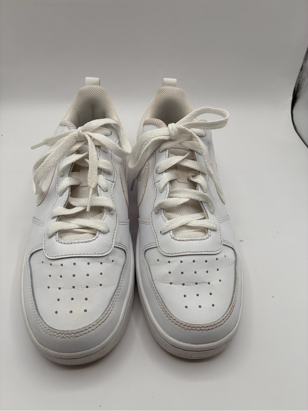 Nike Women's Court Vision Low Next Nature Shoes, White-White gently used 7Y